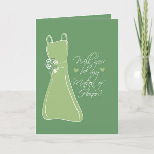 "Will you be my Matron of Honour?" Invitation