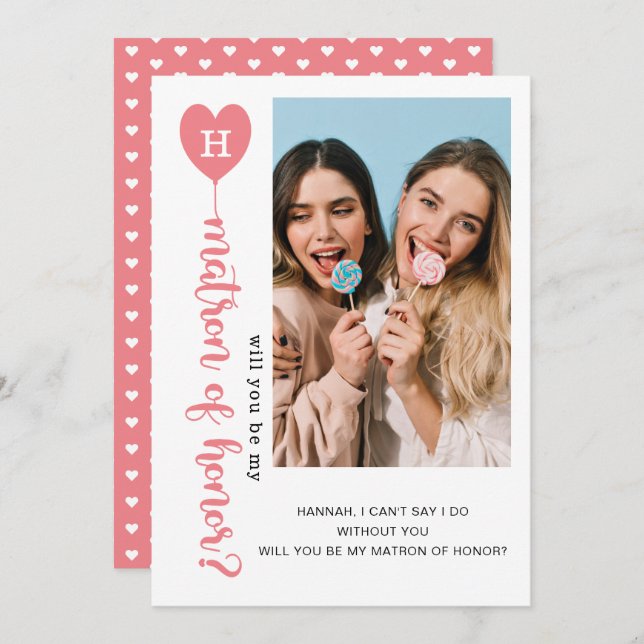 Will You Be My Matron of Honour Photo  (Front/Back)