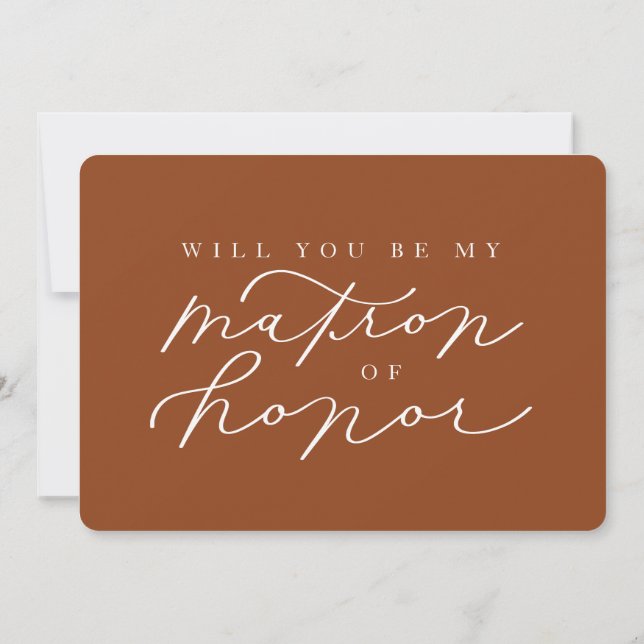 Will You Be My Matron of Honour Photo Proposal Car Invitation (Back)