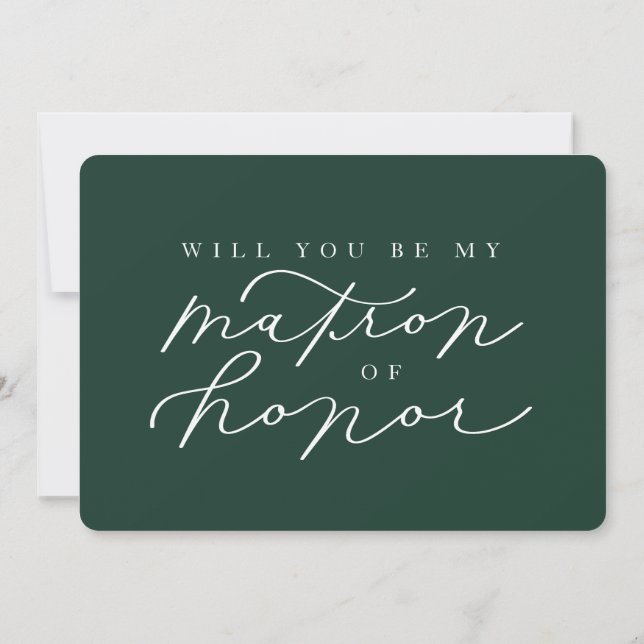 Will You Be My Matron of Honour Photo Proposal Car Invitation (Back)