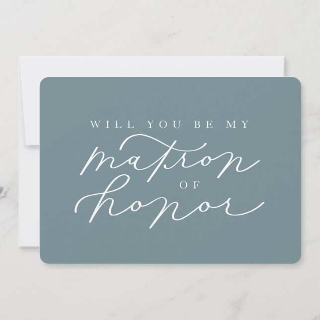 Will You Be My Matron of Honour Photo Proposal Car Invitation (Back)