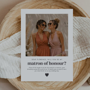 Will You Be My Matron of Honour Photo Proposal Invitation