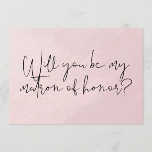 Will you be my Matron of Honour Postcard