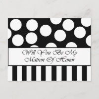 Will You Be My Matron Of Honour Postcard