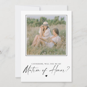 Will You Be My Matron of Honour Wedding Photo