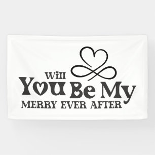 Will You Be My Merry Ever After, Christmas Proposa Banner