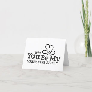 Will You Be My Merry Ever After, Christmas Proposa Thank You Card