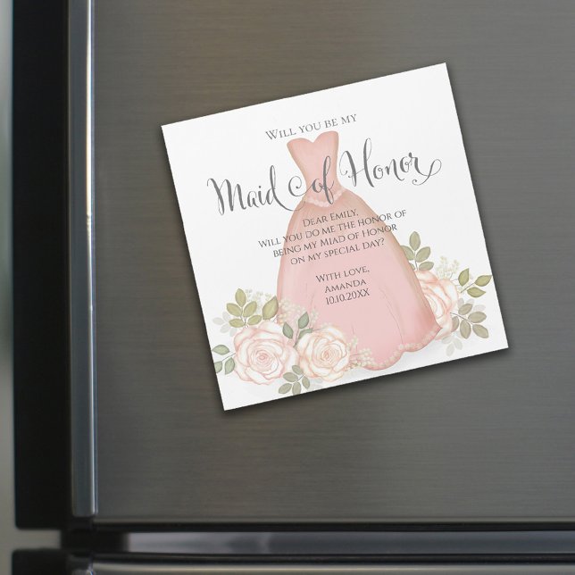 Will you be my Miad of Honour Watercolor Blush (Creator Uploaded)