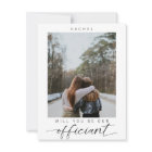 Will you be my Officiant Minimal Photo Modern