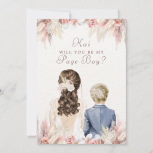Will You Be My Page Boy Bridal Party Proposal  Invitation