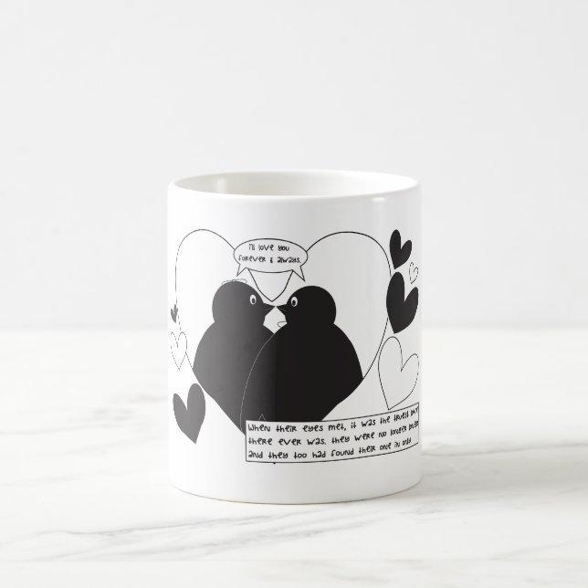 Will You Be My Penguin? - Change Colour Coffee Mug (Center)