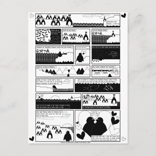 Will You Be My Penguin? Invitation Postcard (Front)