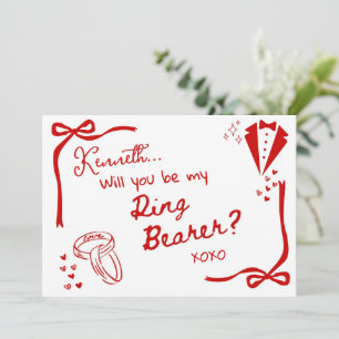 Will you be my Ring Bearer Card Invitation