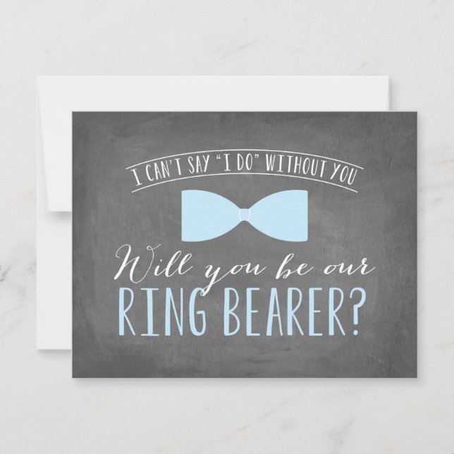Will you be my Ring Bearer ? | Groomsmen Invitation (Front)