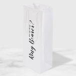 Will You Be My Ring Bearer? Modern Proposal Wine Gift Bag<br><div class="desc">"Will You Be Ring Bearer?" Modern Proposal Gift bag
features title "Will You Be My Ring Bearer?" in black modern script font style on white background.</div>