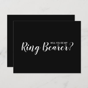 Will You Be My Ring Bearer? Modern Script Invitation