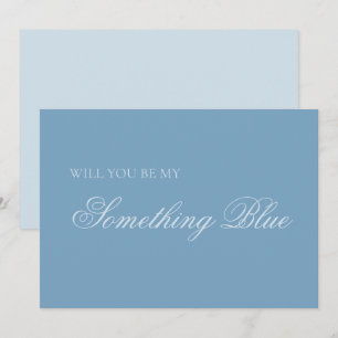 Will You Be My Something Blue Bridesmaid Proposal Card