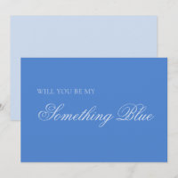 Will You Be My Something Blue Bridesmaid Proposal