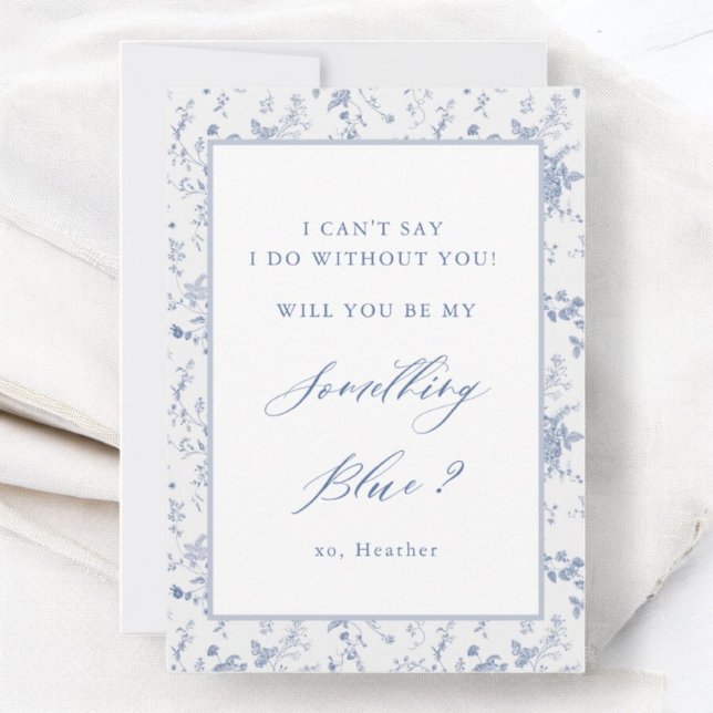 Will You Be My Something Blue Bridesmaid Proposal Invitation (Creator Uploaded)