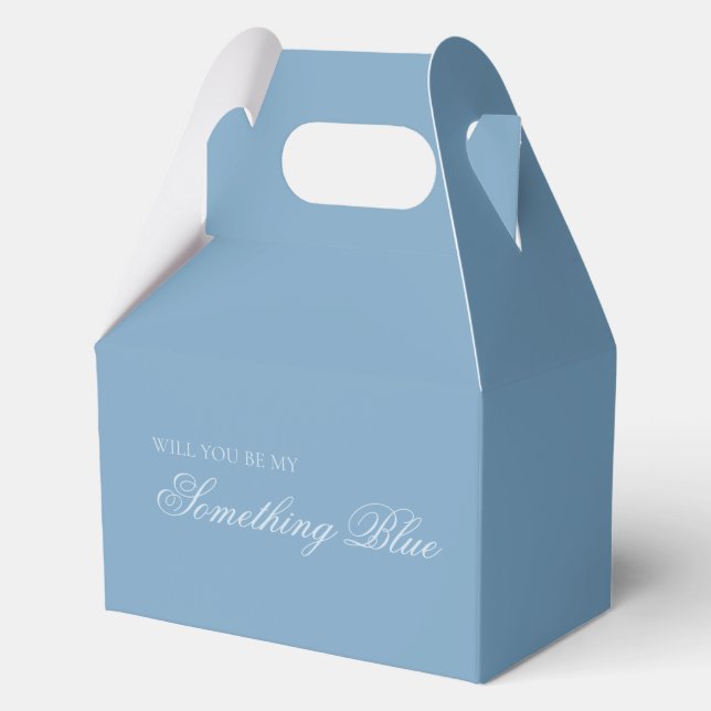Will You Be My Something Blue Proposal Box (Front)