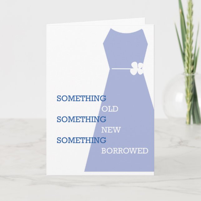 Will You Be My Something Blue? Wedding Card (Front)