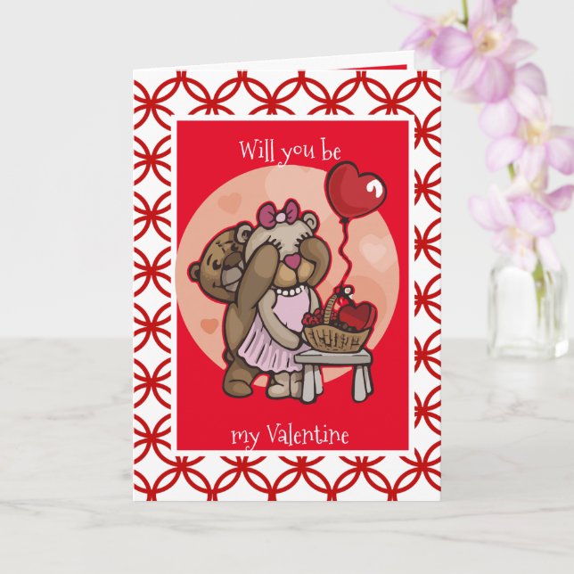 Will You be my Valentine Card (Orchid)