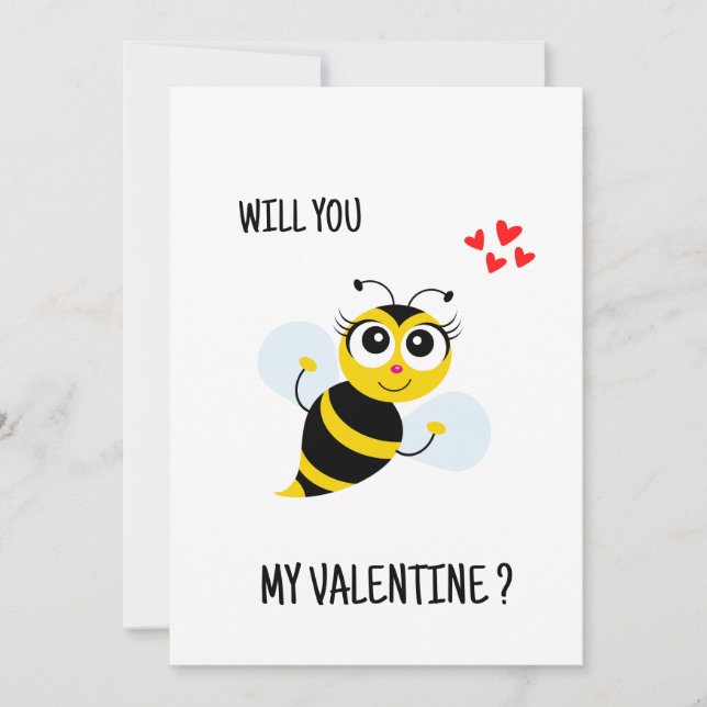 Will you be my valentine? card (Front)