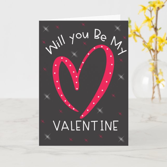 Will You Be My Valentine Card | Cute and Romantic (Yellow Flower)