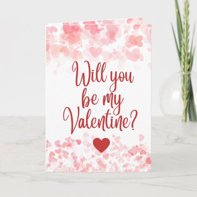 Will you be my Valentine Greeting card (Front)