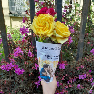 Will You Be My Valentine Newspaper Our Love Story Wrapping Paper Sheet