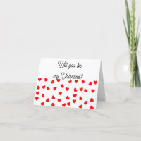Will you be my Valentine? Playful Red Hearts 