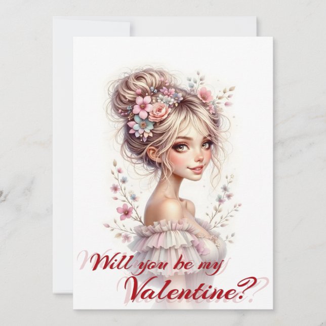 Will You Be My Valentine – Romantic Art Print (Front)