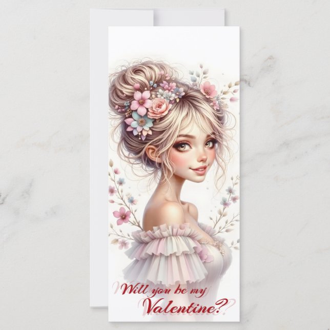 Will You Be My Valentine – Romantic Art Print (Front)