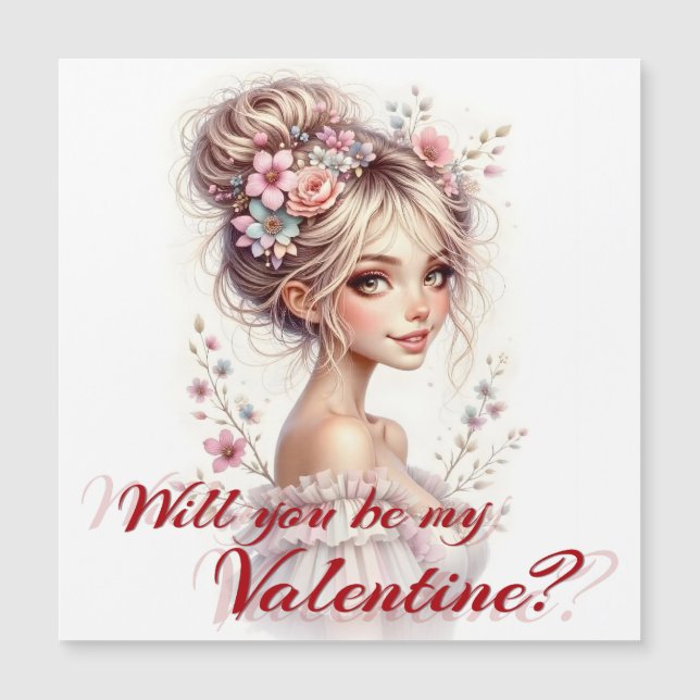 Will You Be My Valentine – Romantic Art Print (Front)