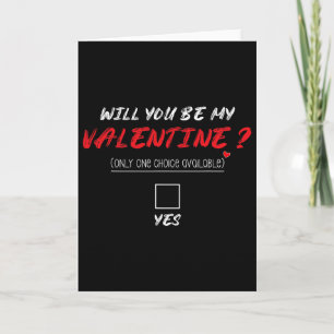 Will You Be My Valentine Shirt Card