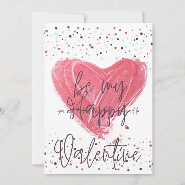 will you be my valentine ? valentine's day card  (Front)