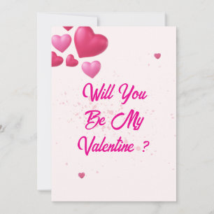 Will You Be My Valentine   Valentines Day Holiday Card