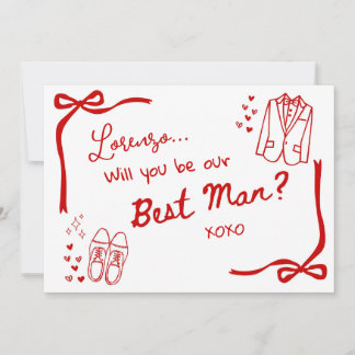 Will you be our Best Man Card Invitation