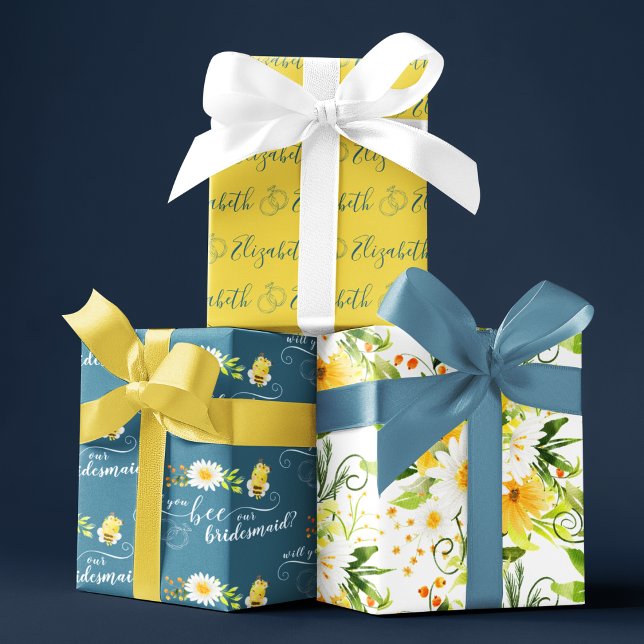 Will You Be Our Bridesmaid Wrapping Sheets (Propose to your bridesmaids with these personalized wrapping paper sheets! )