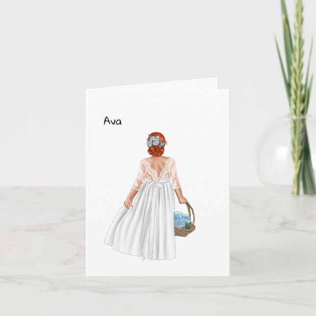Will you be our flower girl? (Redhaired girl) Card (Front)
