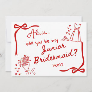 Will you be our Junior Bridesmaid Card Invitation