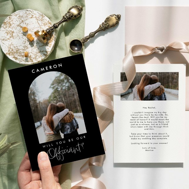 Will you be our Officiant Minimalist Photo 2-sided (Creator Uploaded)