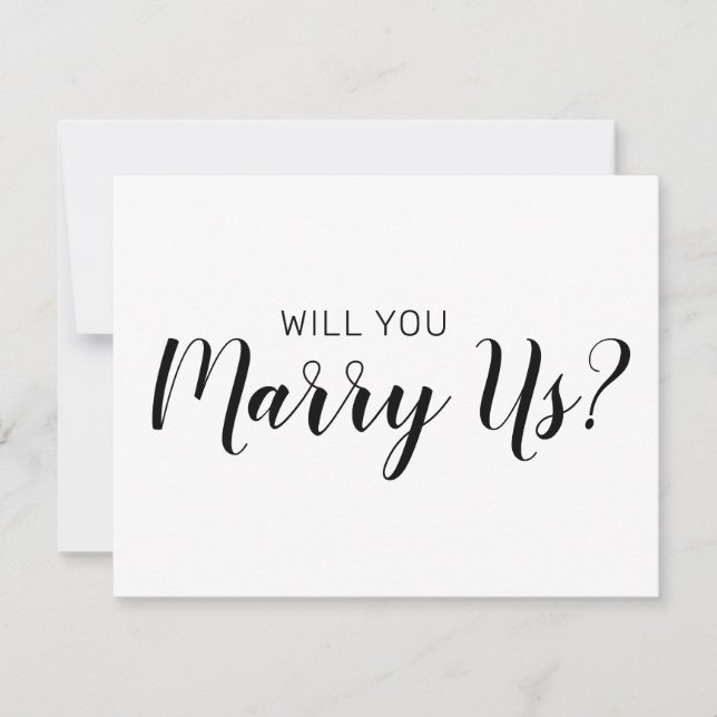 Will You Be Our Officiant | Wedding Marry Us Invitation (Front)