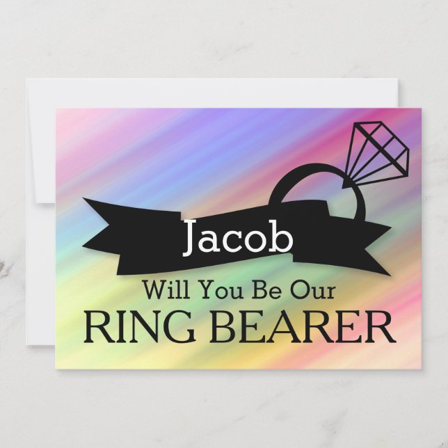 Will You Be Our Ring Bearer Invitation (Front)