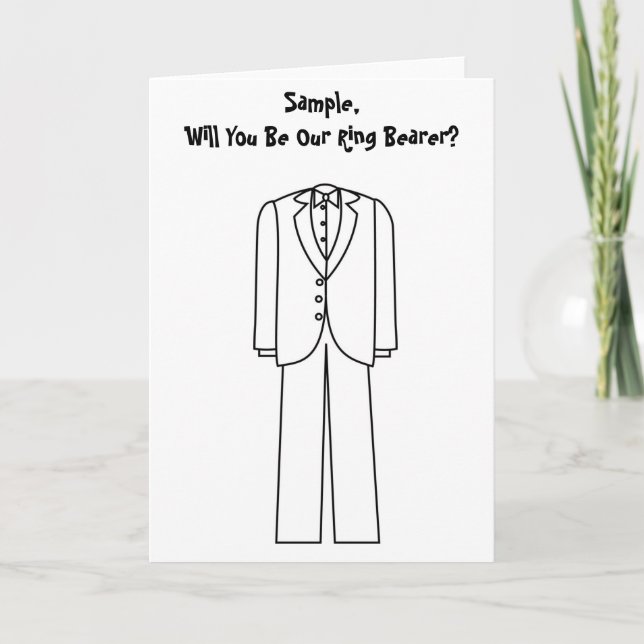 Will You Be Our Ring Bearer Invitation (Front)
