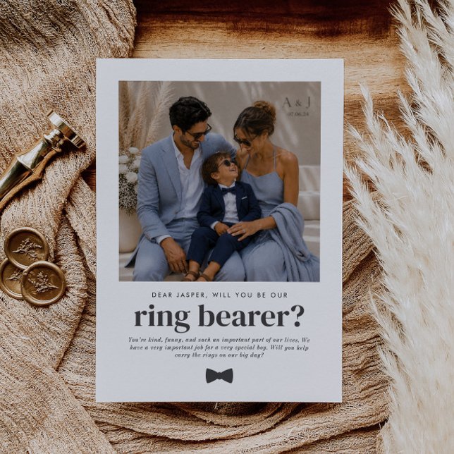 Will You Be Our Ring Bearer Photo Proposal Invitation (Zazzle Will You Be Our Ring Bearer Photo Proposal Invitation)