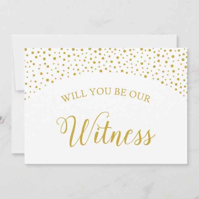 Will You Be Our Witness Proposal Card (Front)