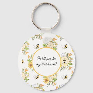 Will you bee my bridesmaid key ring
