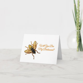 Will You Bee My Bridesmaid? Notecard
