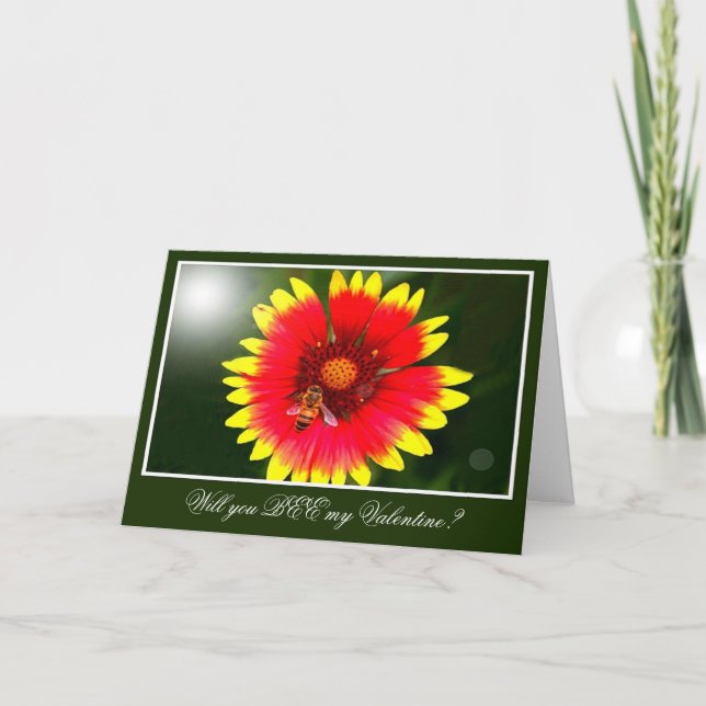 WILL YOU BEE MY VALENTINE HOLIDAY CARD (Front)